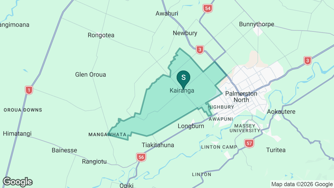 Kairanga School static school zone map