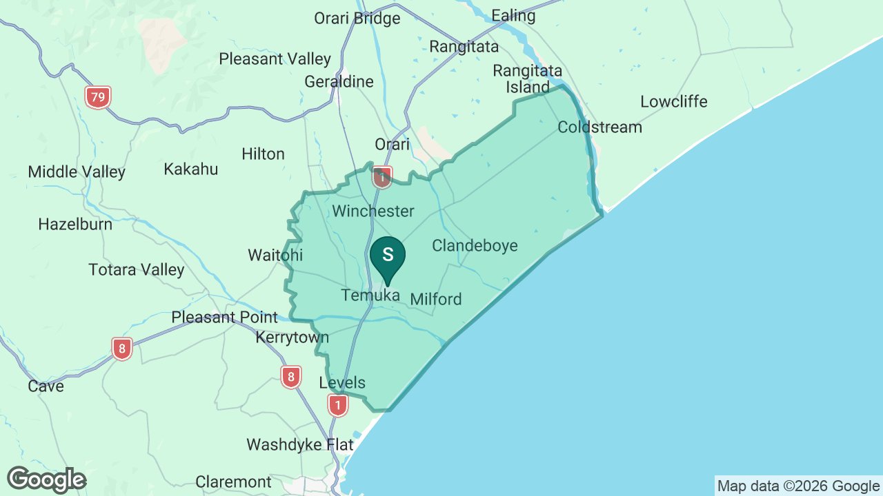 Opihi College static school zone map