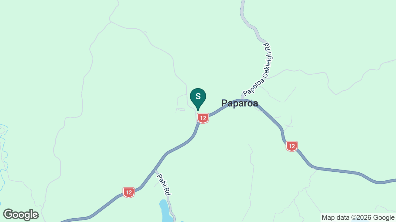 Paparoa School static school zone map