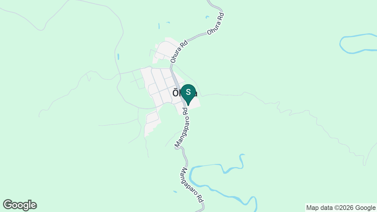 Ohura Valley Primary static school zone map