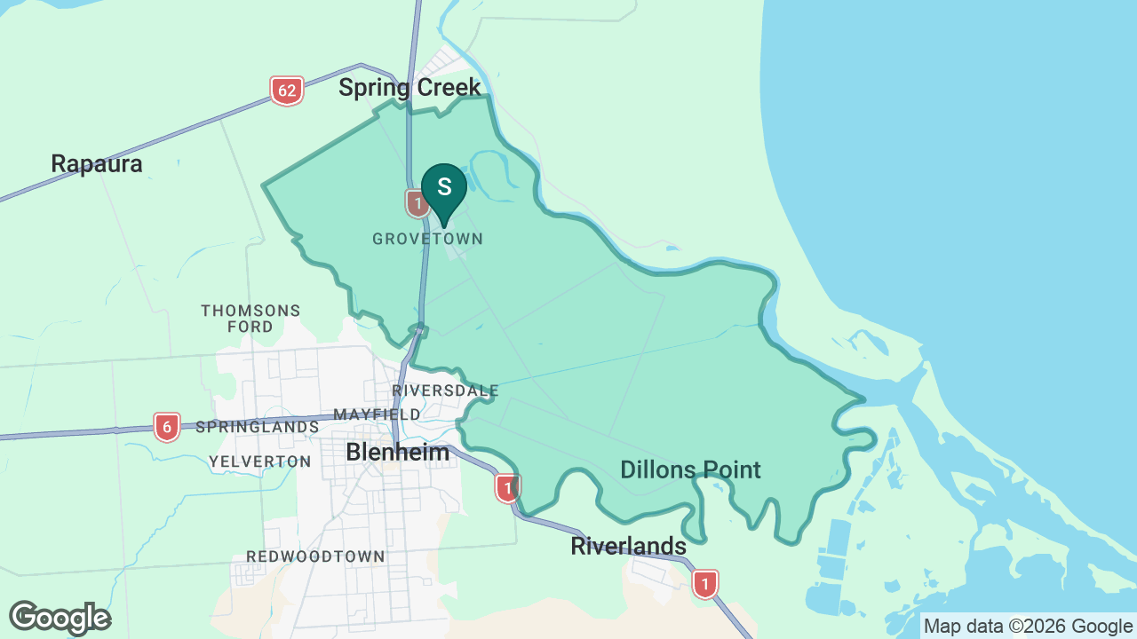 Grovetown School static school zone map
