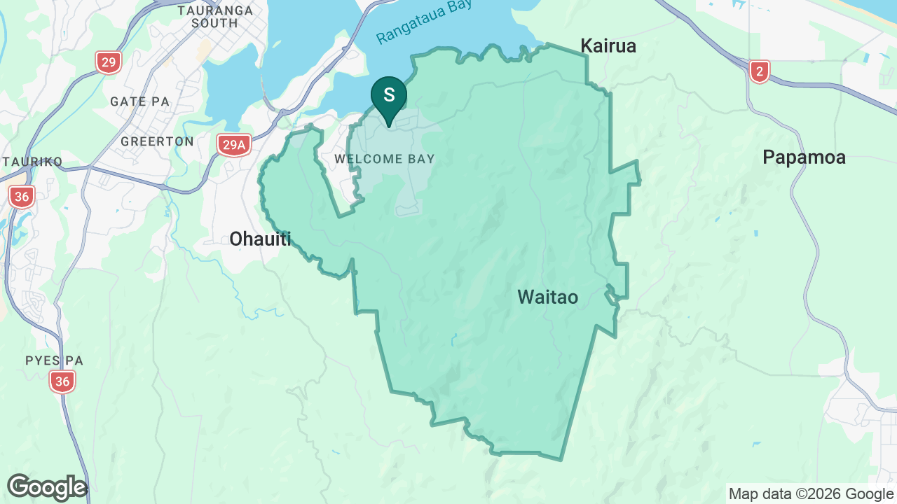 Welcome Bay School static school zone map