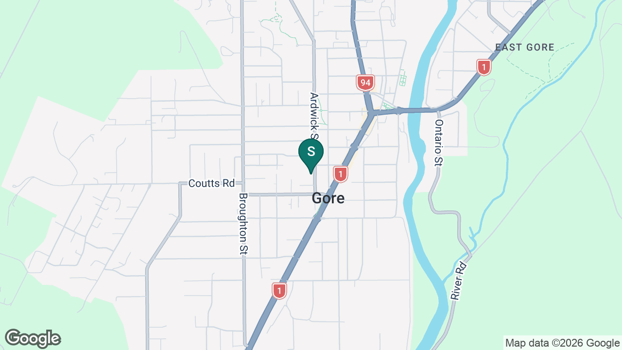 St Mary's School (Gore) static school zone map