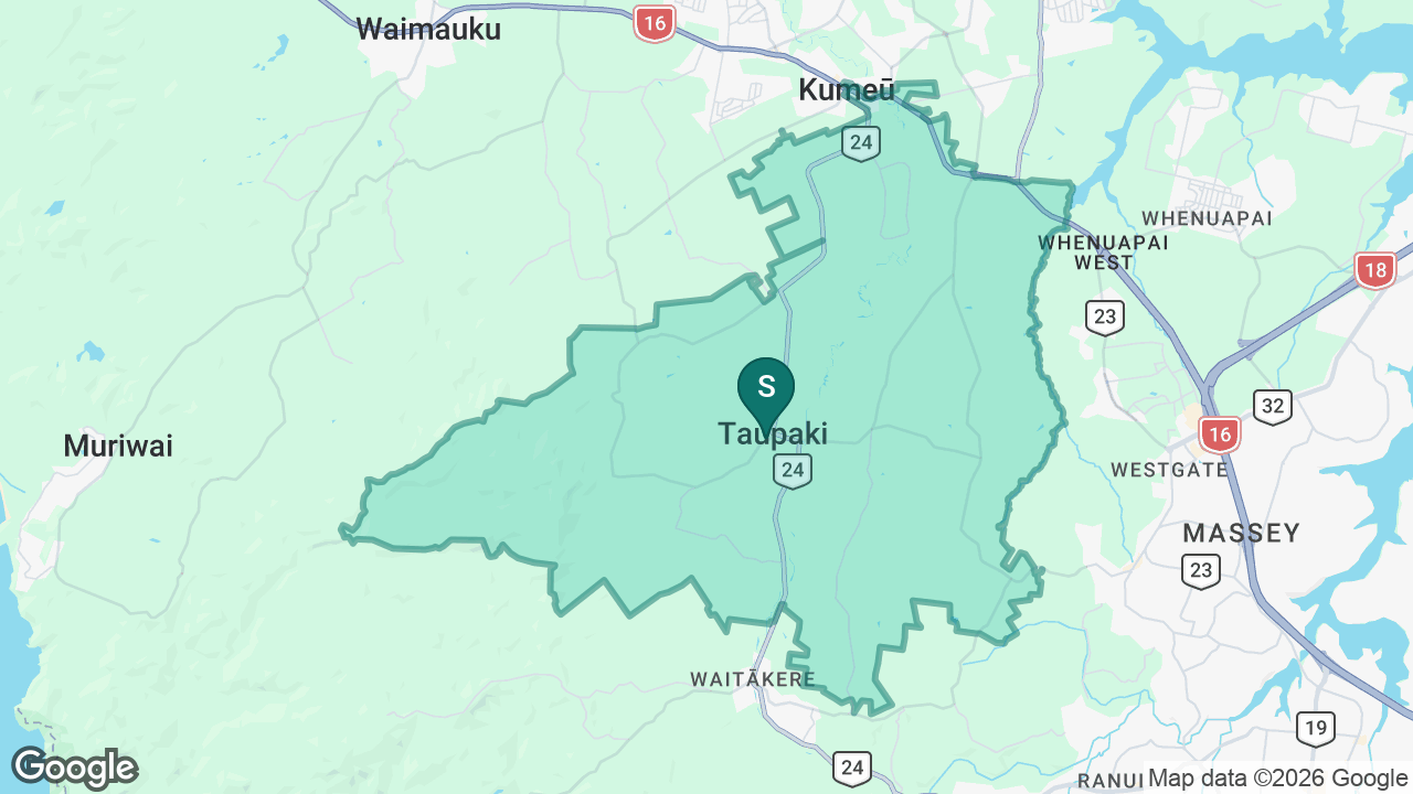 Taupaki School static school zone map