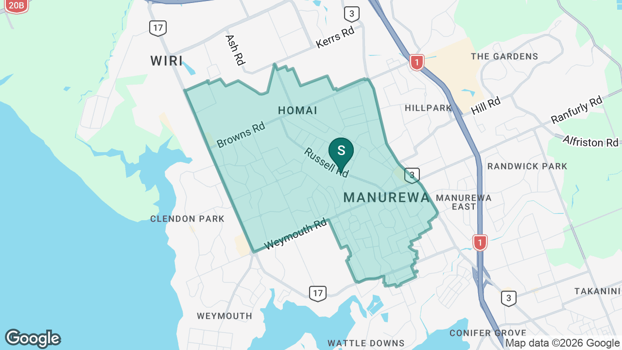 Manurewa Intermediate static school zone map