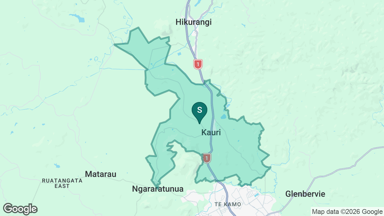Kaurihohore School static school zone map