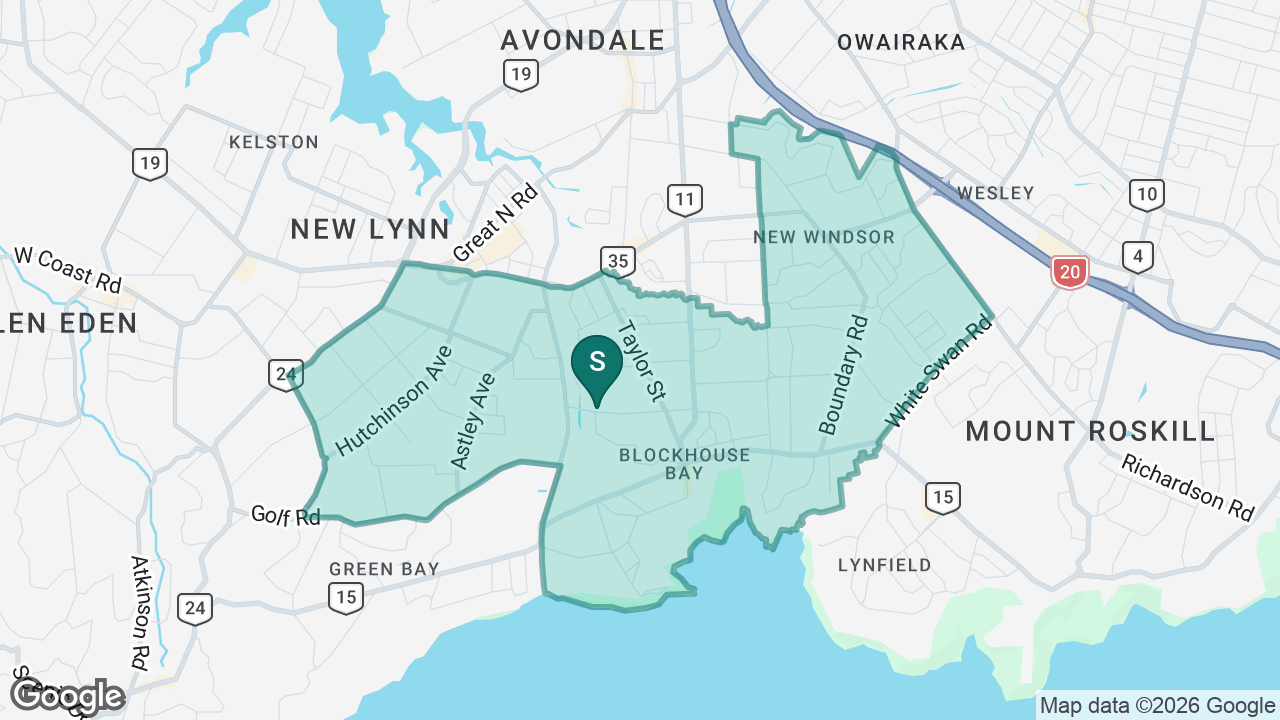 Blockhouse Bay Intermediate static school zone map