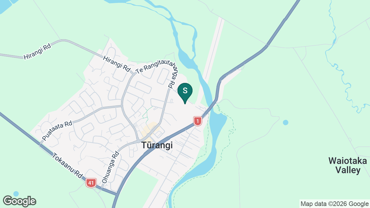 Tongariro School static school zone map