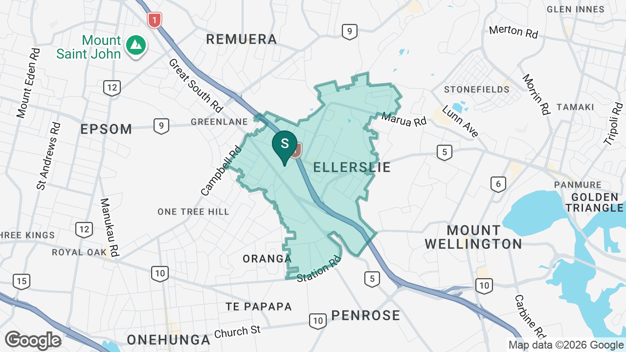 Ellerslie School static school zone map