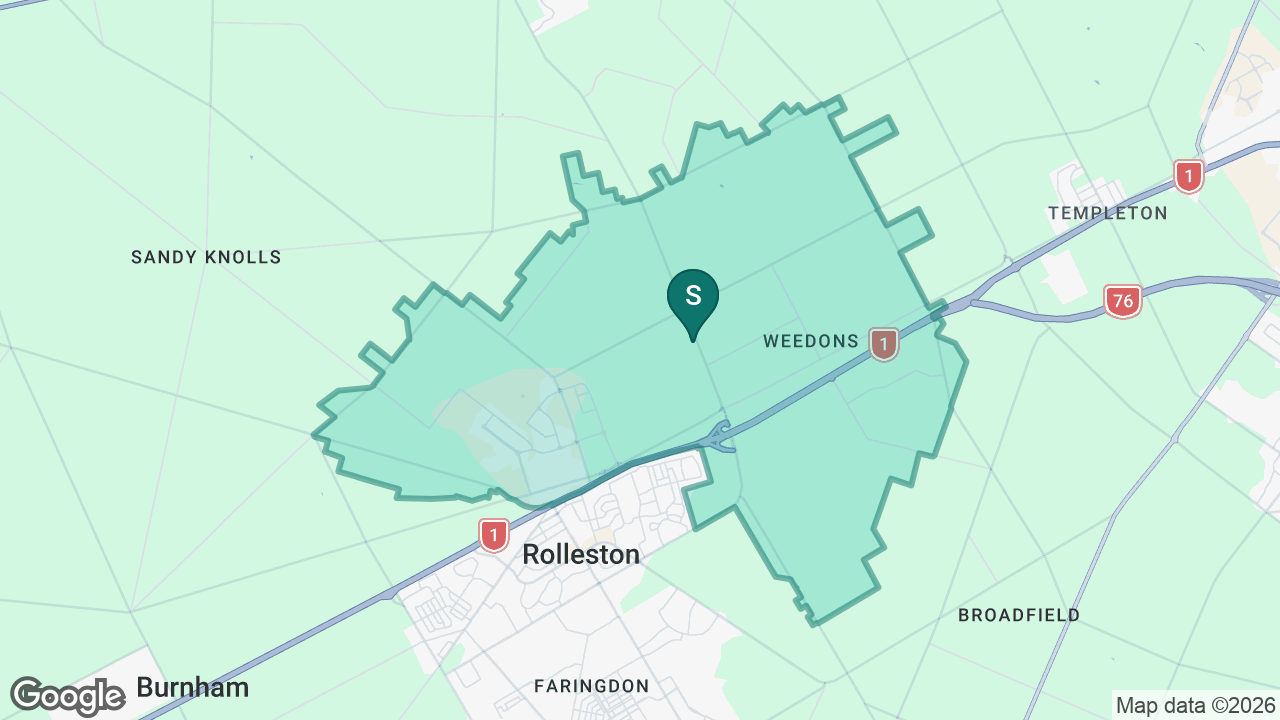Weedons School static school zone map