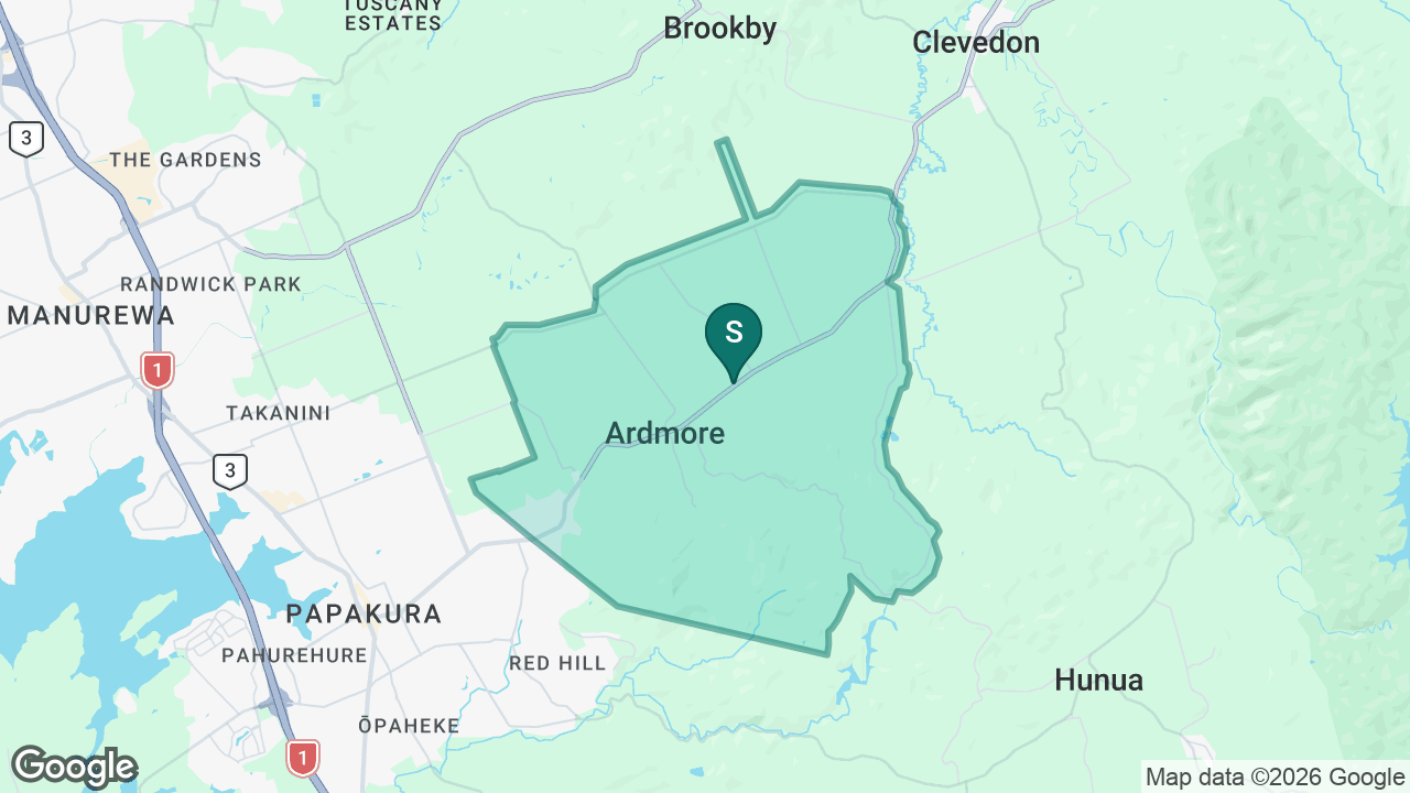 Ardmore School static school zone map