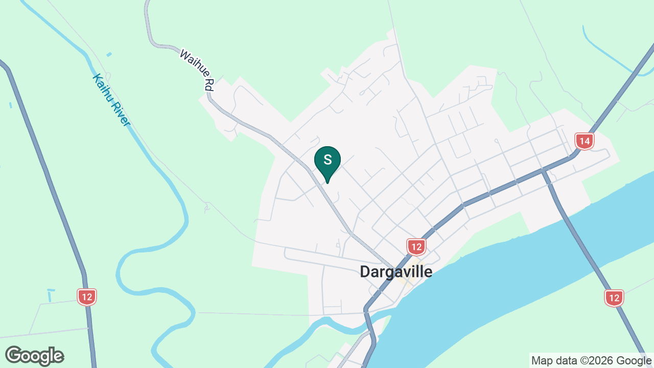 St Joseph's Catholic School (Dargaville) static school zone map
