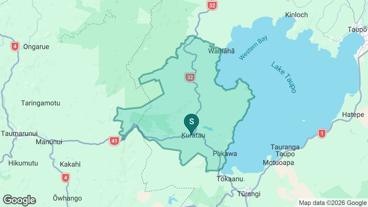 Kuratau School static school zone map