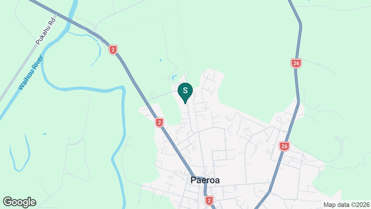 Paeroa Christian School static school zone map