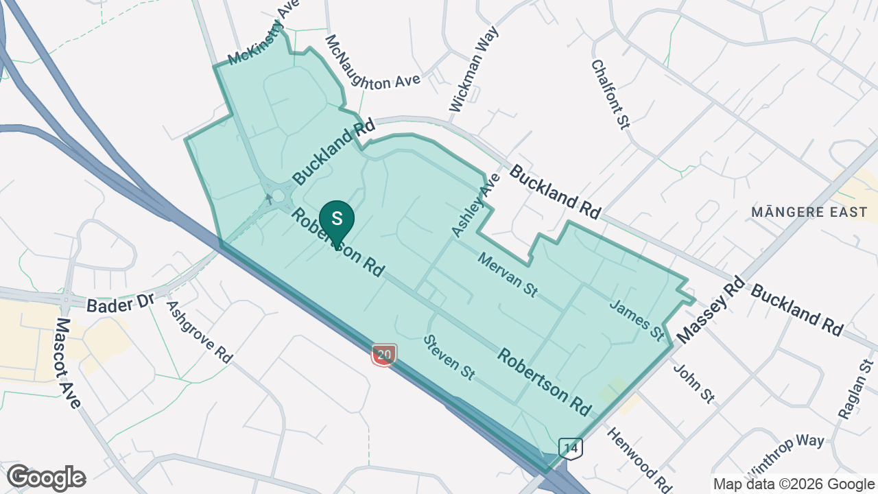 Robertson Road School static school zone map
