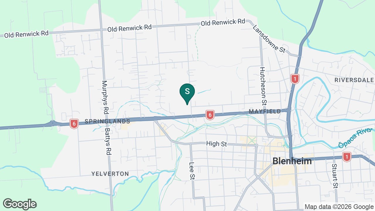 Marlborough Girls' College static school zone map