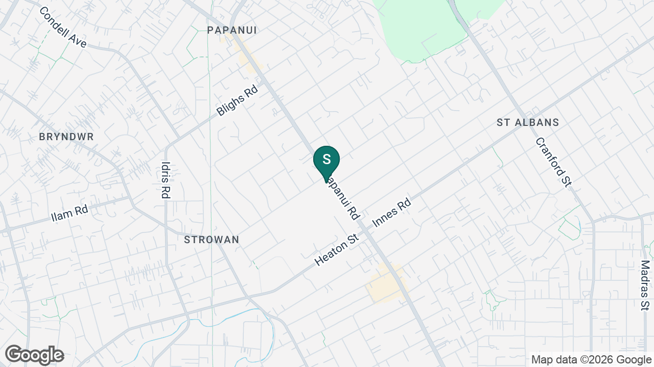 St Andrew's College (Christchurch) static school zone map