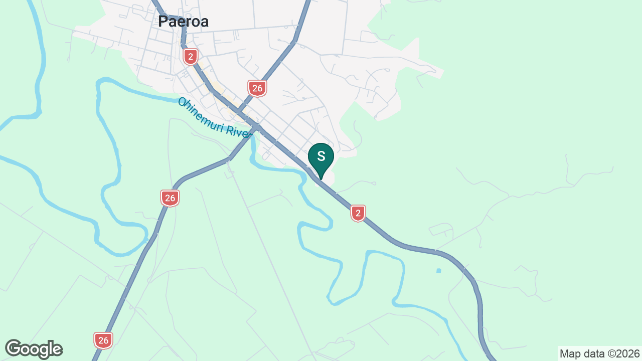 St Joseph's Catholic School (Paeroa) static school zone map