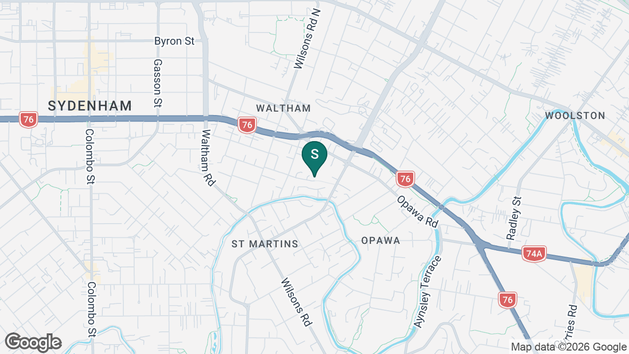 TKKM o Waitaha static school zone map