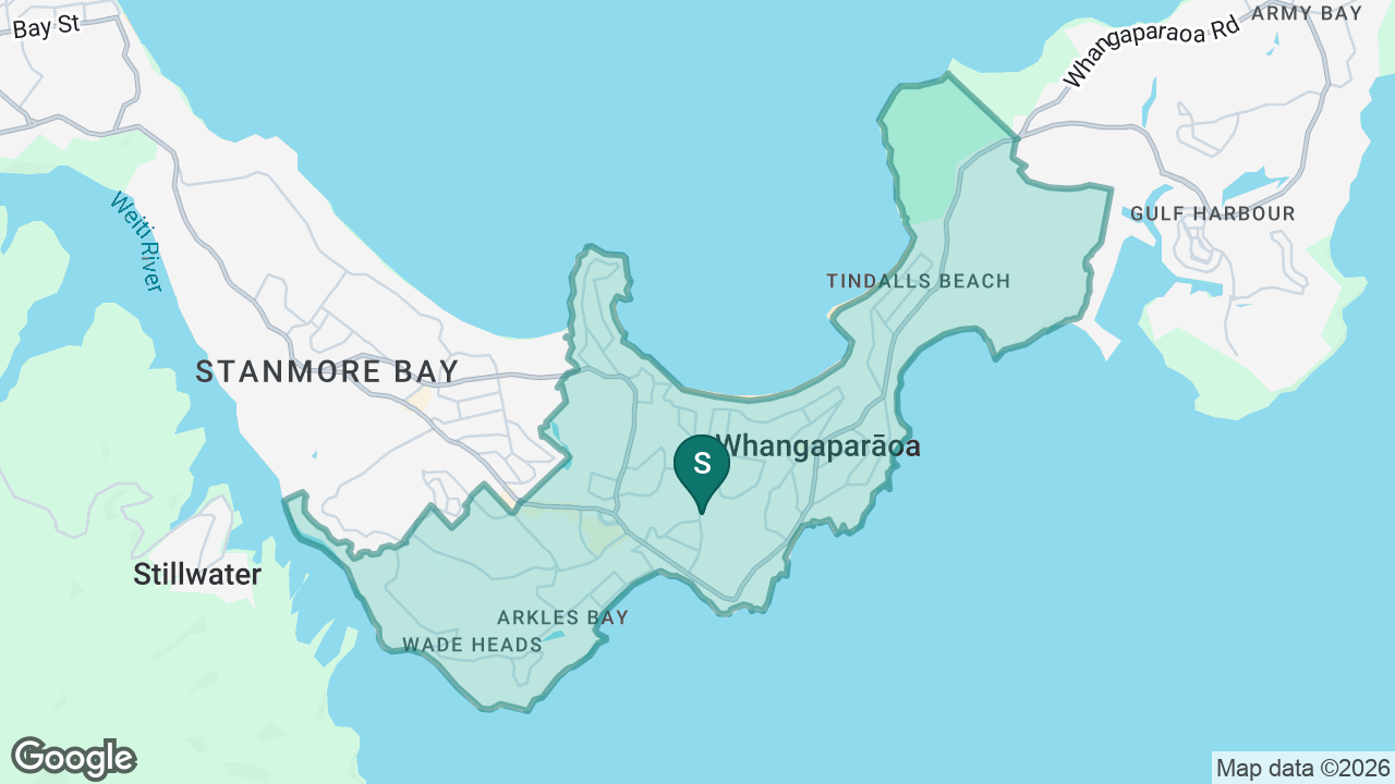 Whangaparaoa School (Auckland) static school zone map