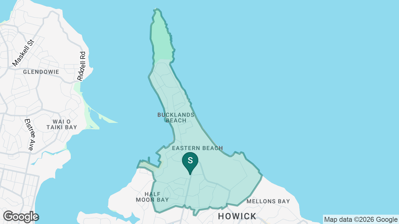 Bucklands Beach Intermediate static school zone map