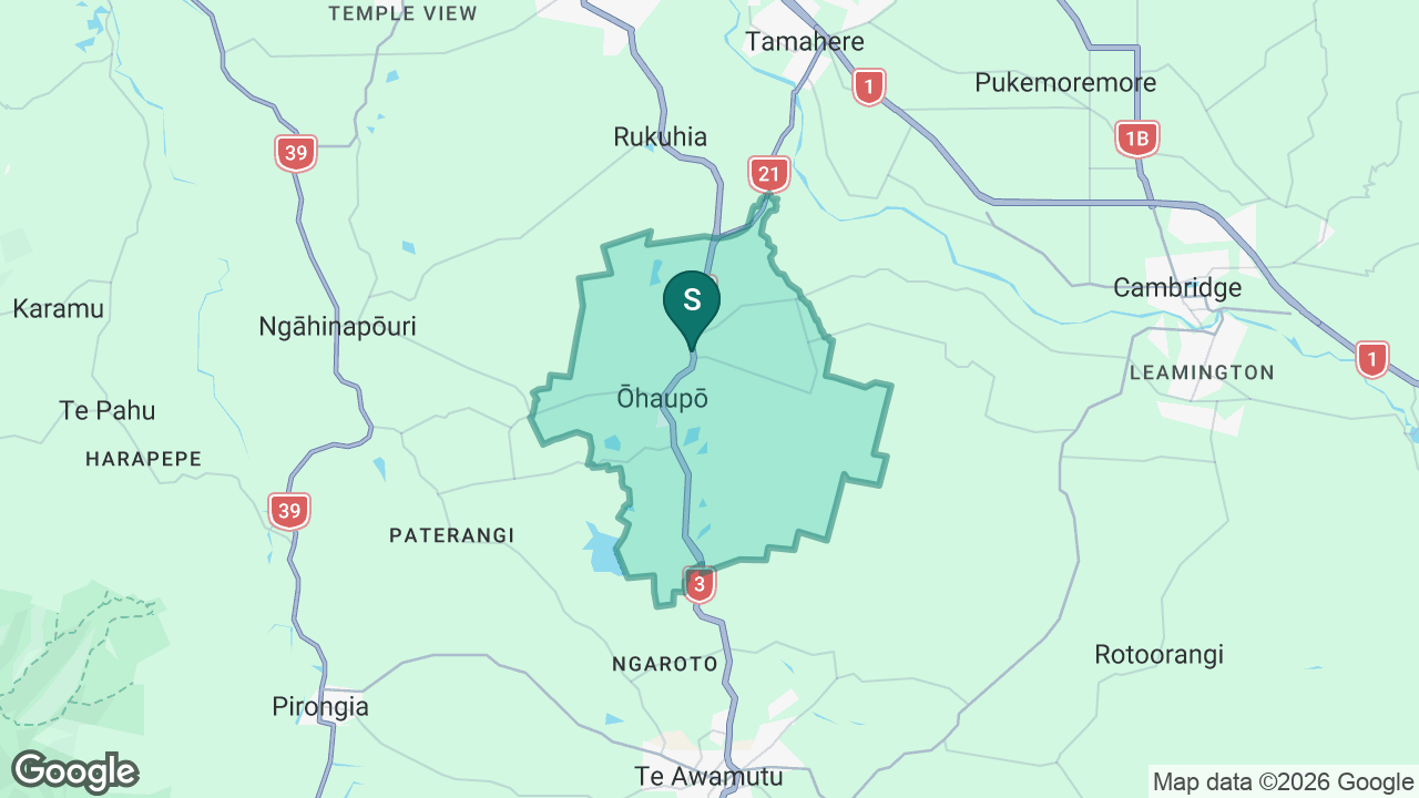 Ohaupo School static school zone map
