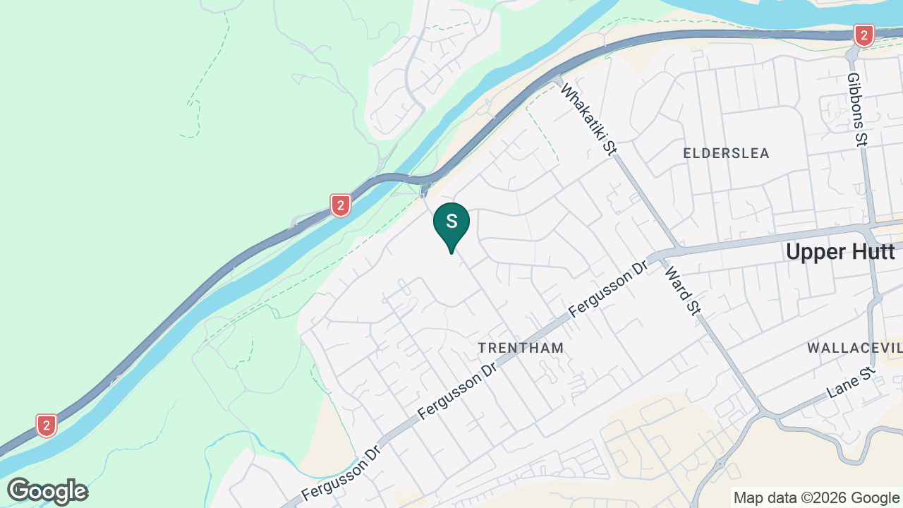 Upper Hutt College static school zone map