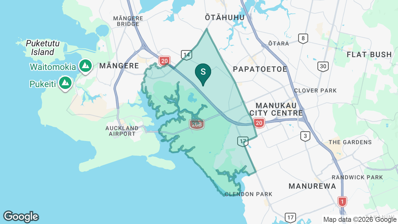 Aorere College static school zone map