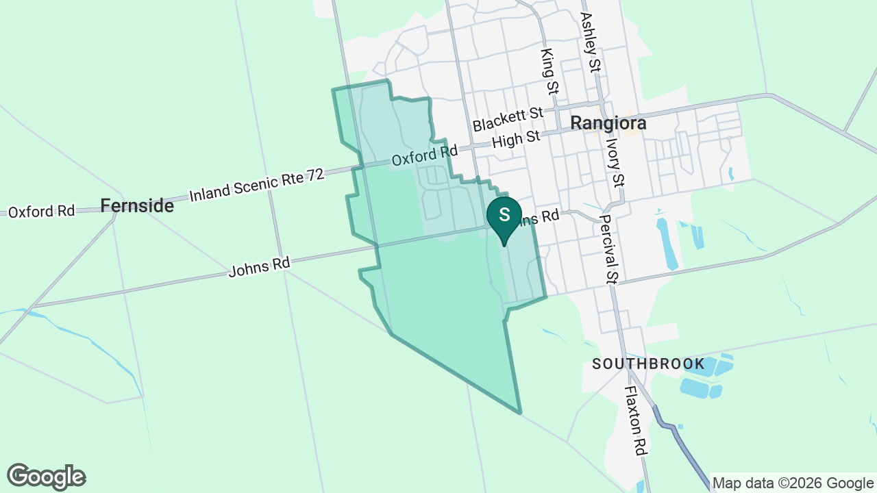 Te Matauru Primary static school zone map