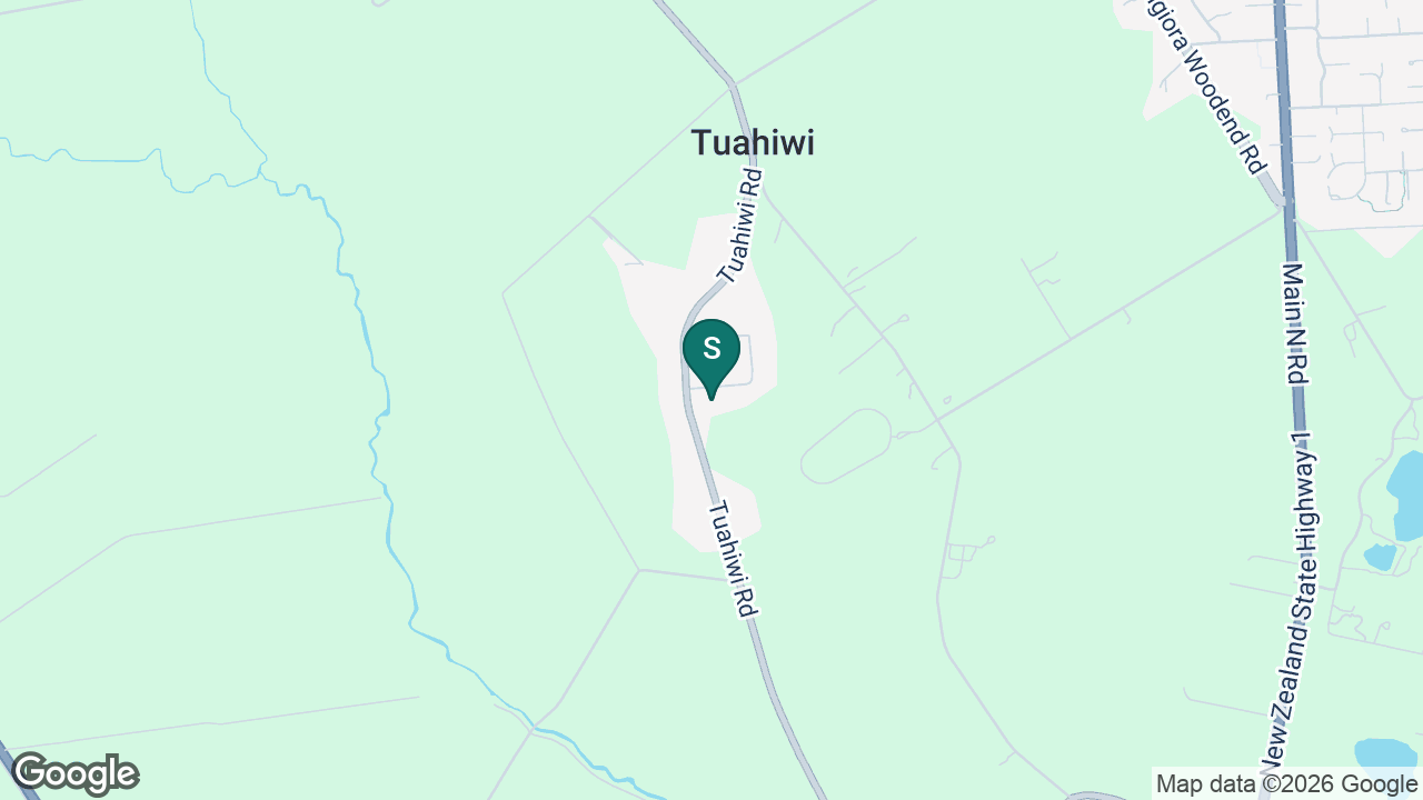 Te Kura o Tuahiwi static school zone map