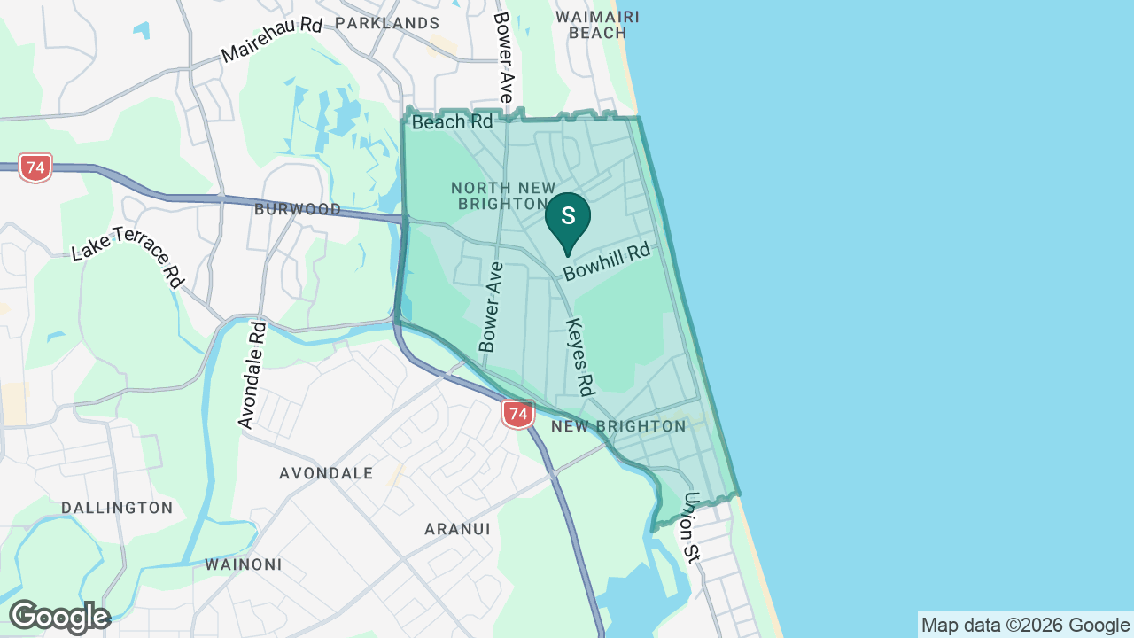 Rāwhiti School static school zone map