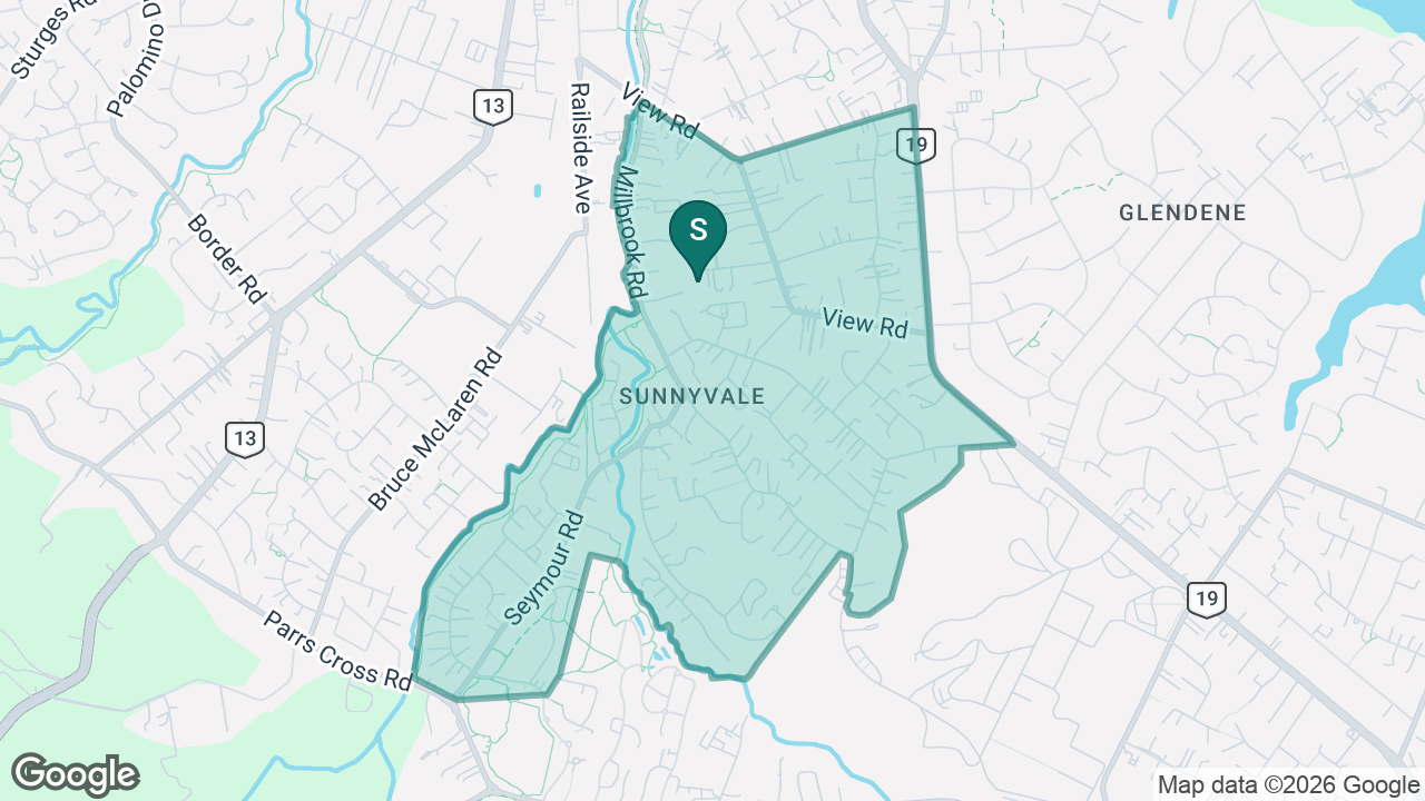 Sunnyvale School static school zone map