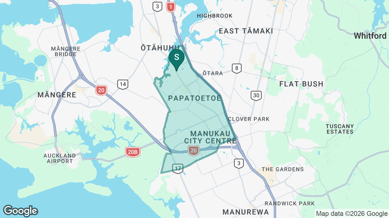 Papatoetoe Intermediate static school zone map