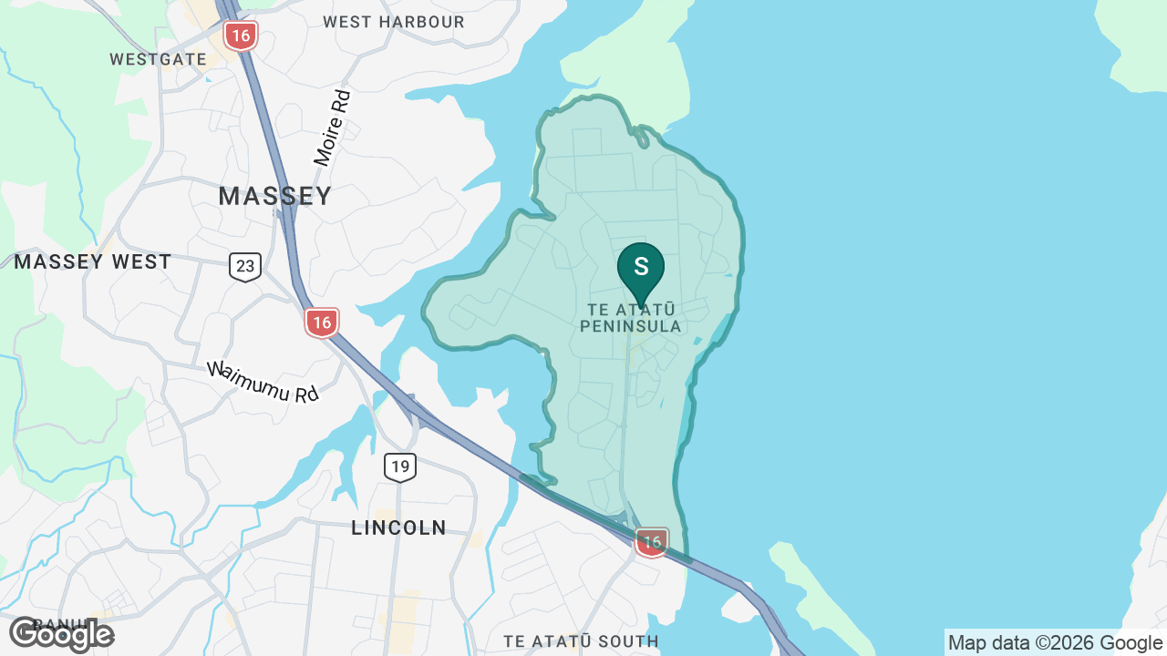 Te Atatu Intermediate static school zone map