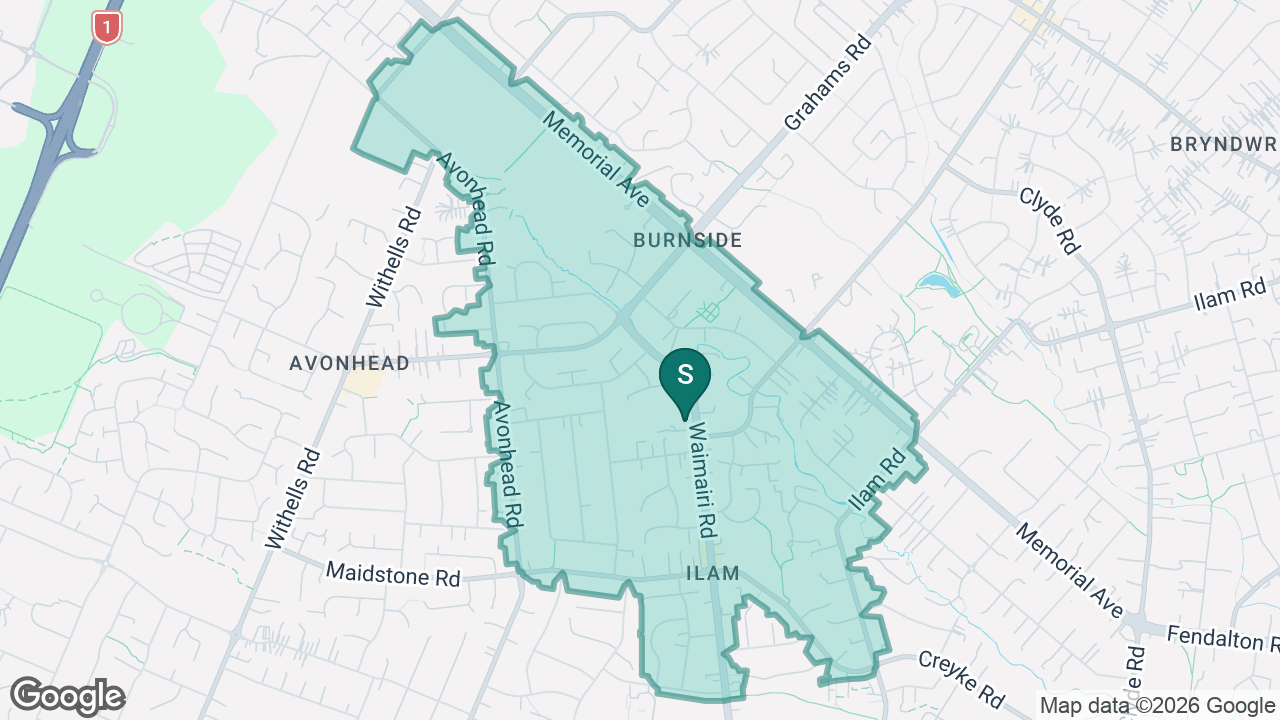 Westburn Te Kura O Hereora static school zone map