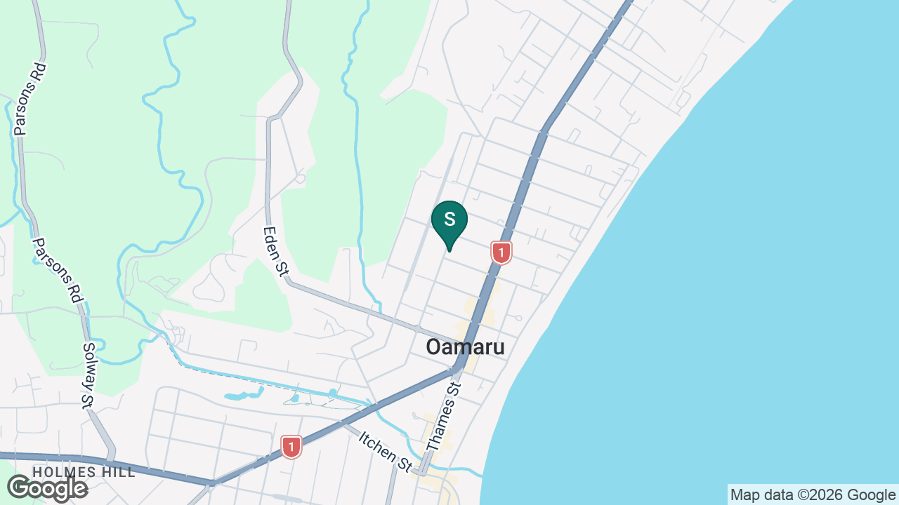 St Joseph's School (Oamaru) static school zone map