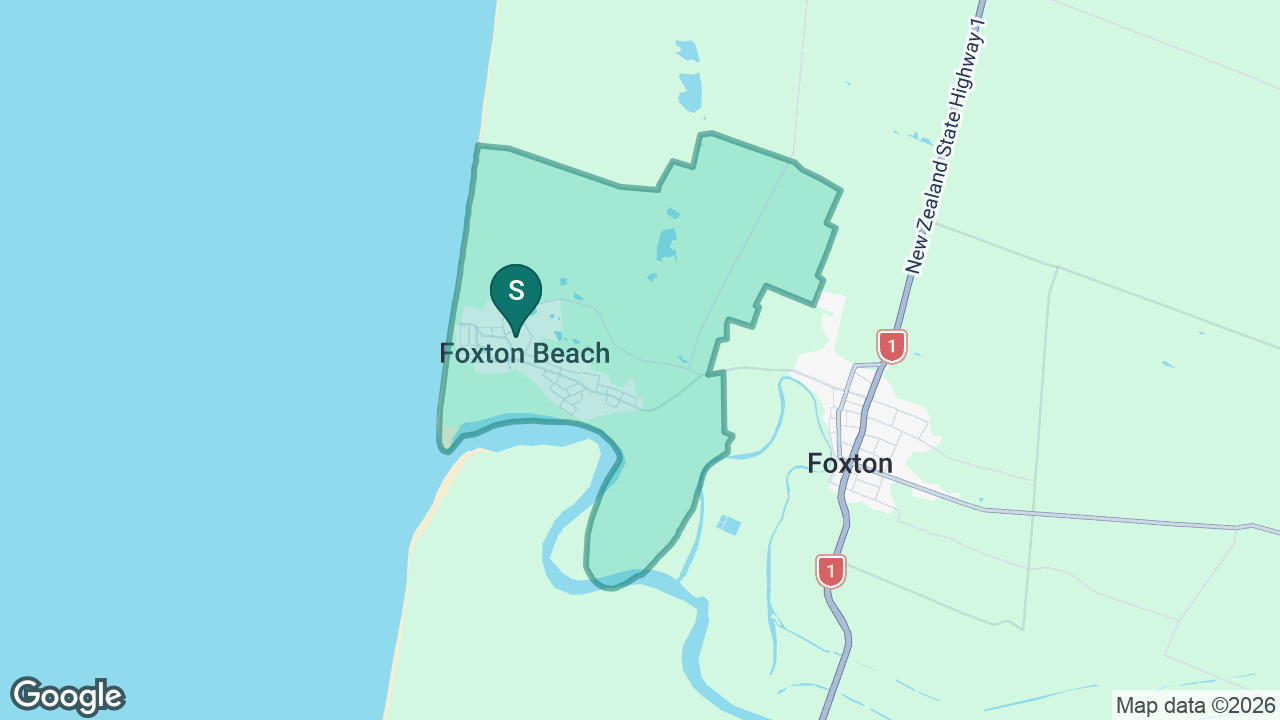 Foxton Beach School static school zone map