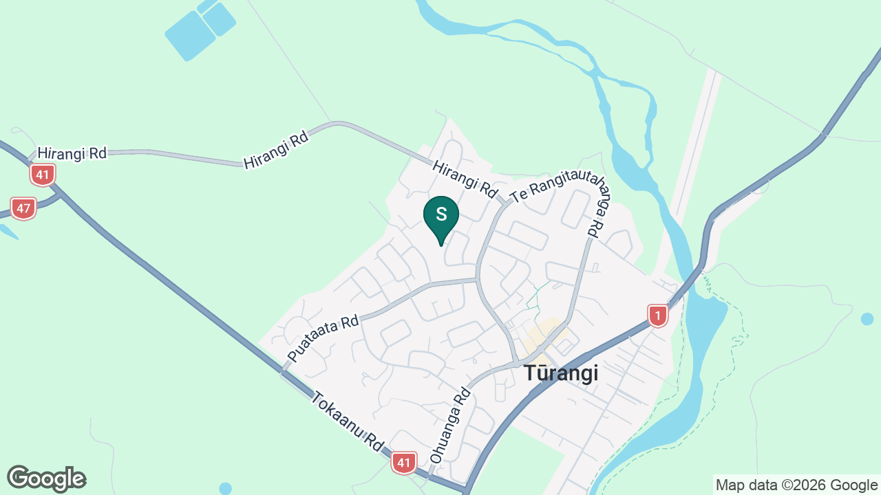 Te Kura o Hirangi static school zone map