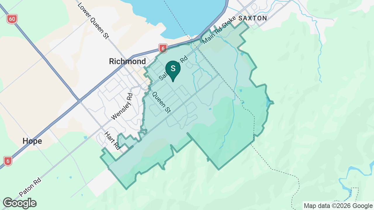 Henley School (Nelson) static school zone map