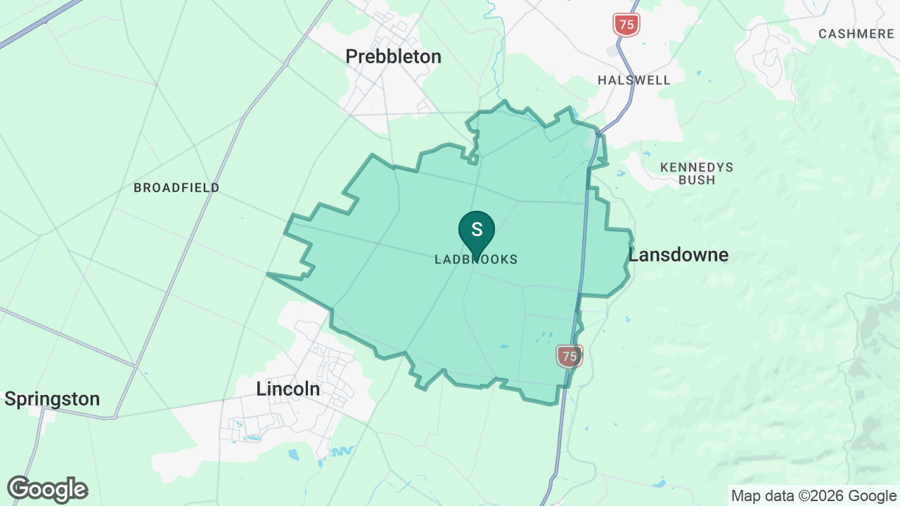 Ladbrooks School static school zone map