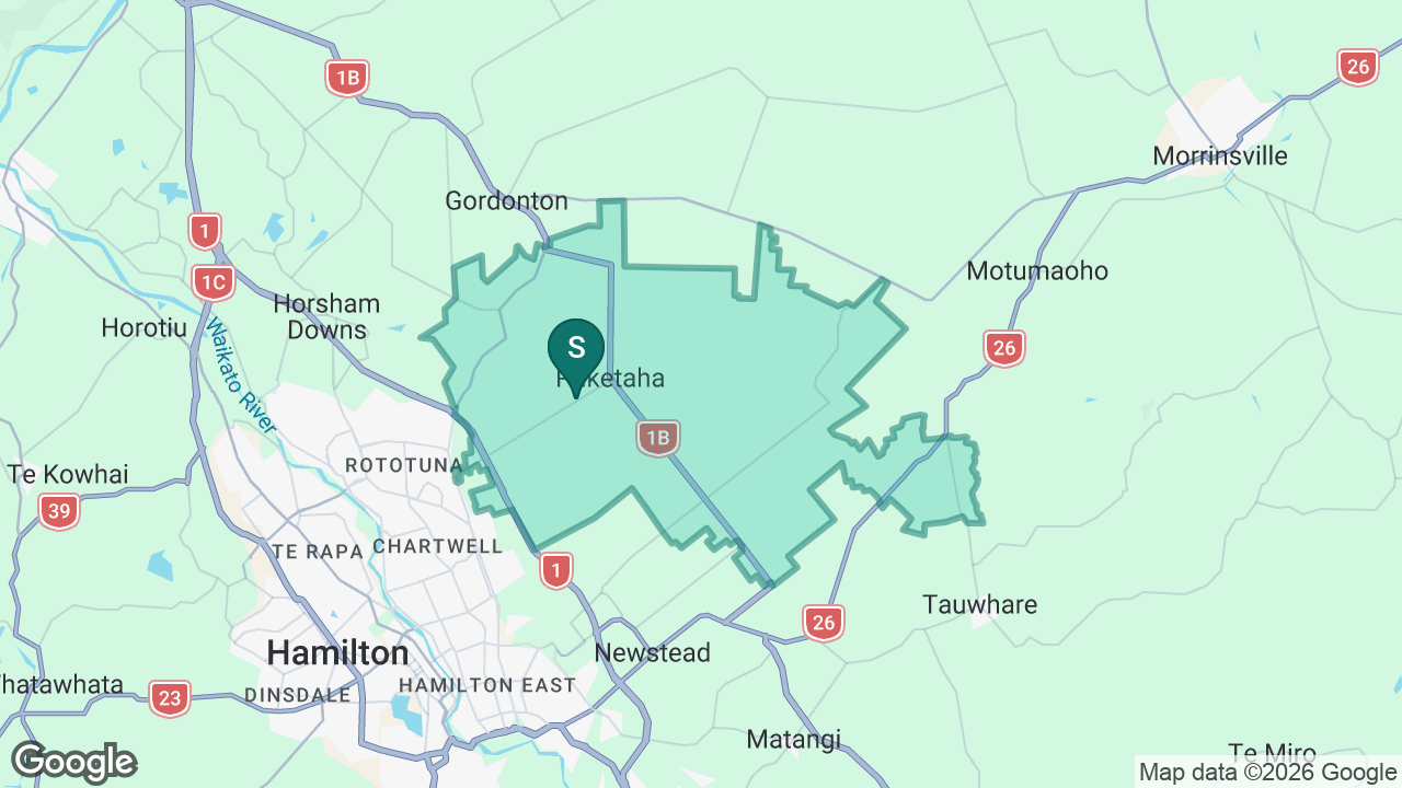 Puketaha School static school zone map