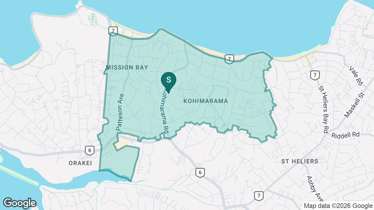 Kohimarama School static school zone map