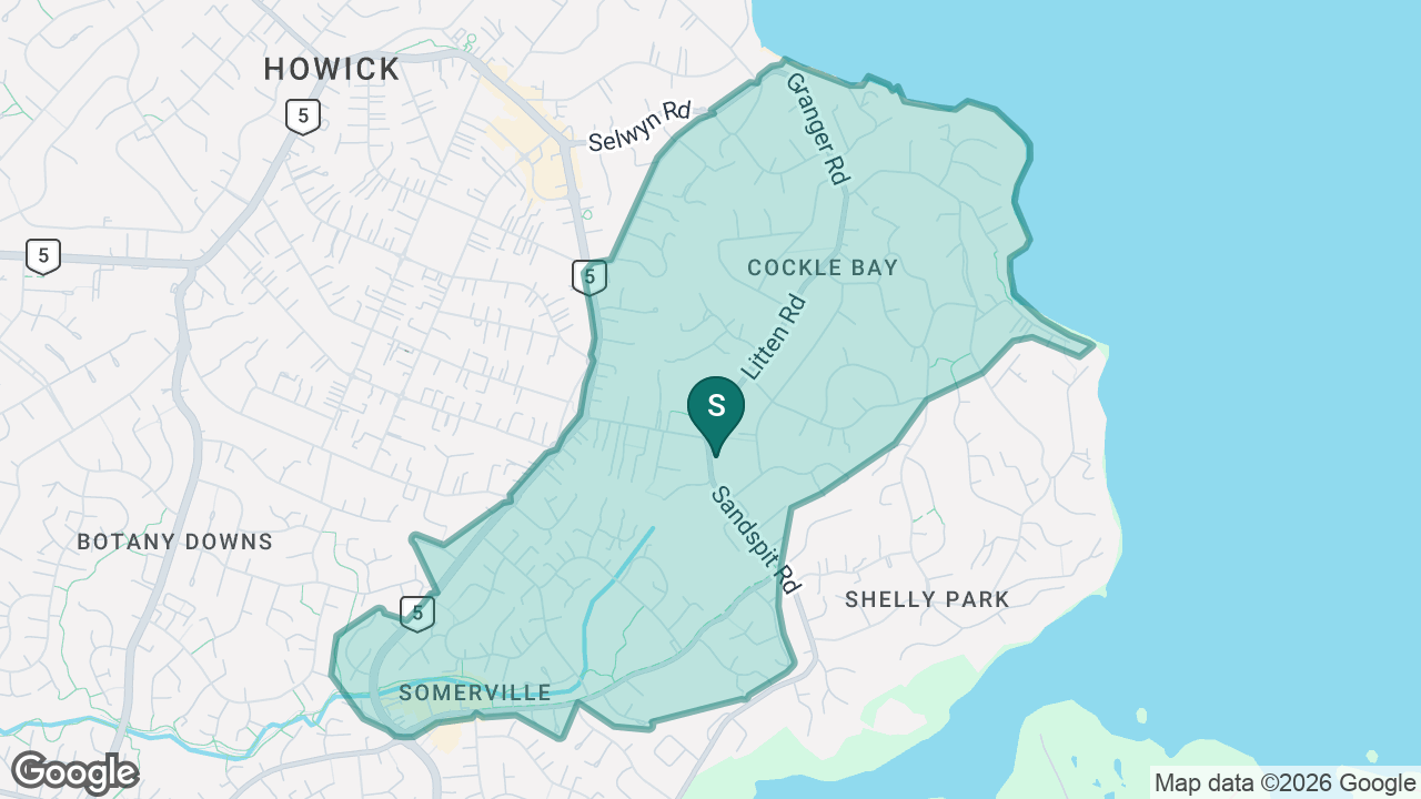 Cockle Bay School static school zone map