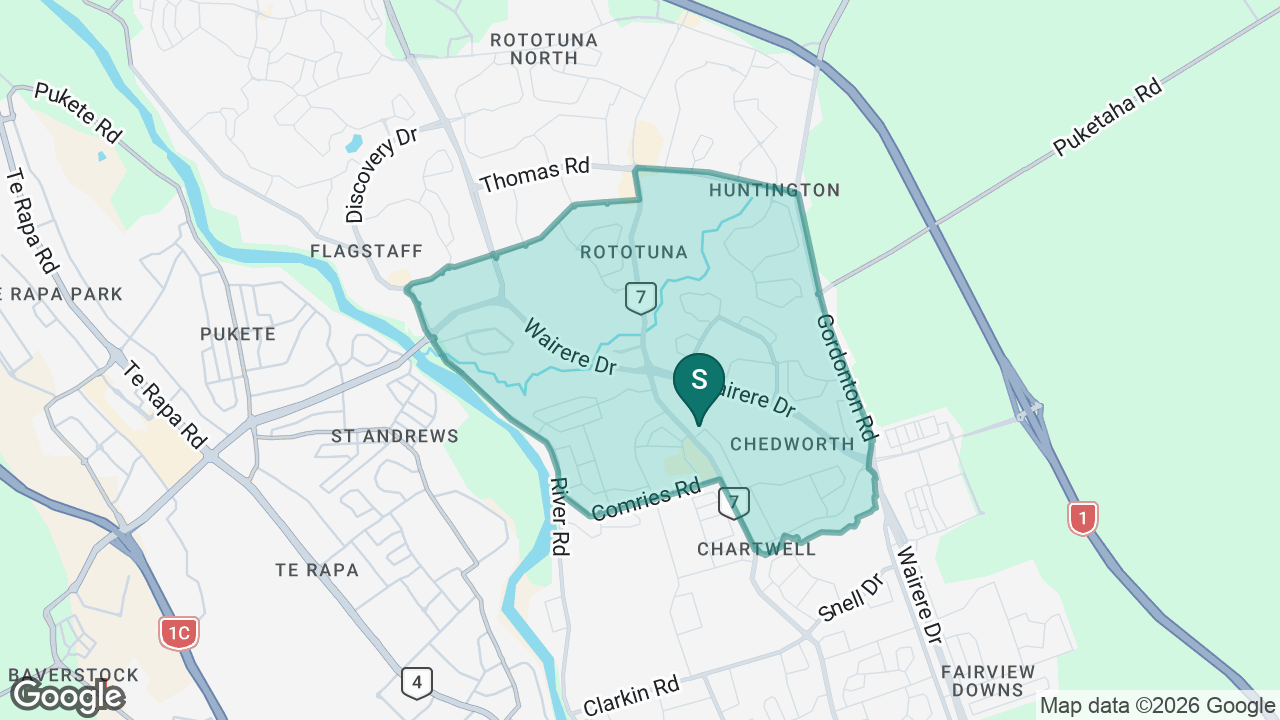 Hukanui School static school zone map