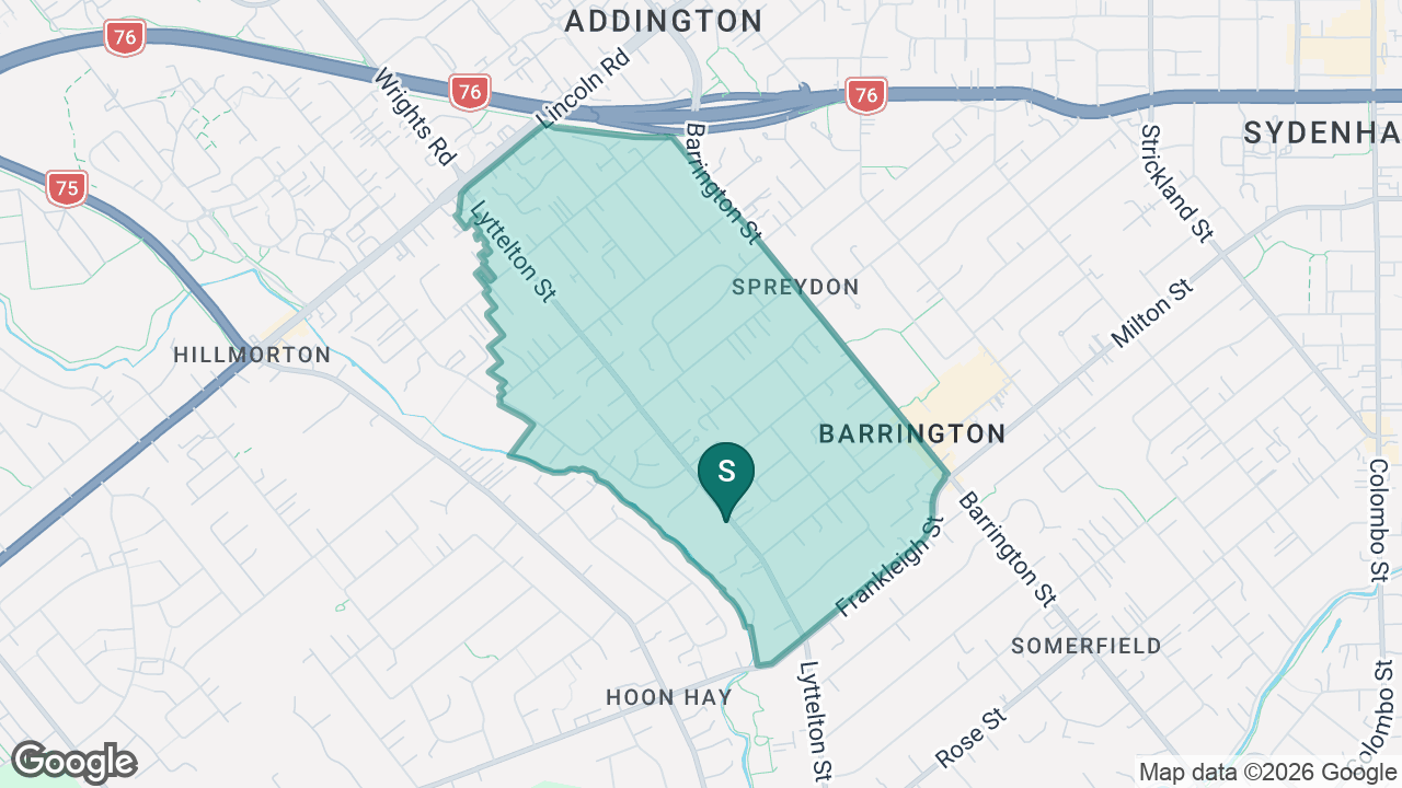 Te Ara Koropiko West Spreydon School static school zone map