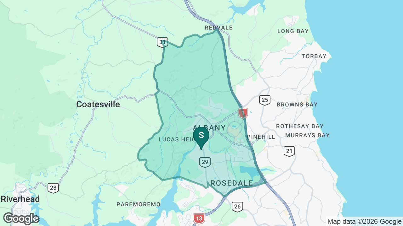 Albany School static school zone map