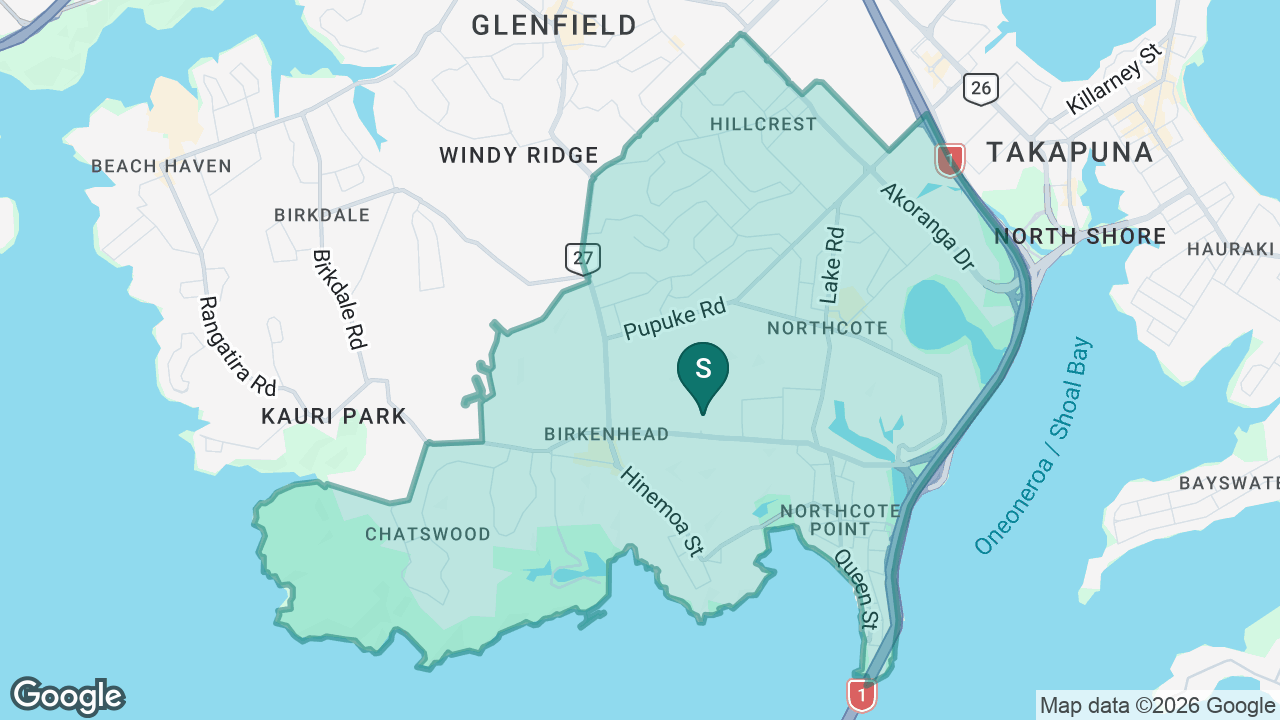 Northcote College static school zone map