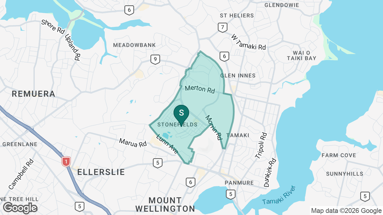 Stonefields School static school zone map