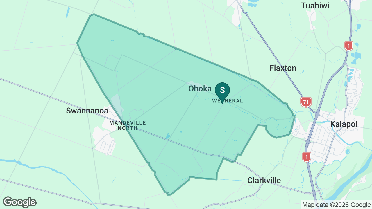Ōhoka School static school zone map