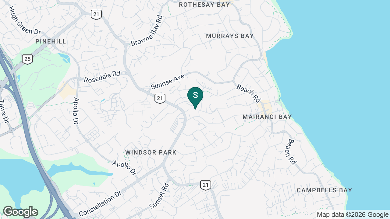 St John's School (Mairangi Bay) static school zone map